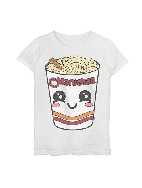 licensed character Girls 7-16 Maruchan Kawaii Cup Graphic Tee