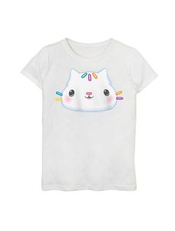 licensed character Girls 7-16 Gabby's Dollhouse Cakey Cat Big Face Graphic Tee