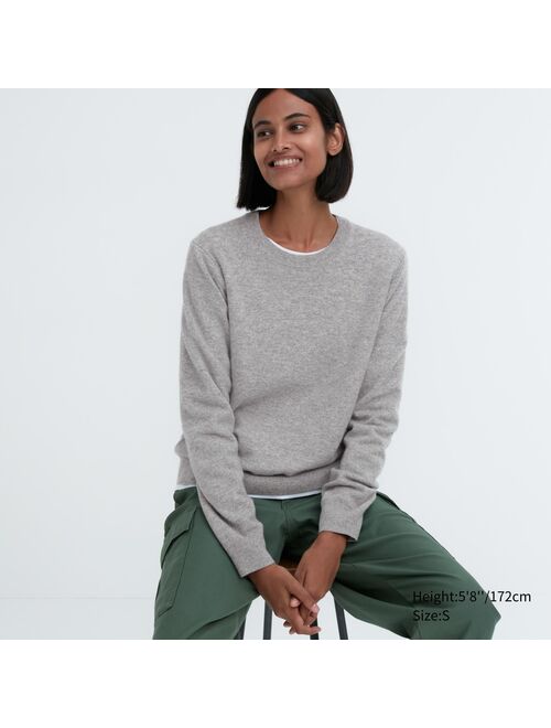 UNIQLO Cashmere Crew Neck Long-Sleeve Sweater