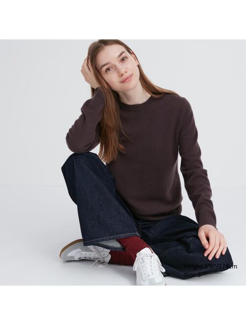 UNIQLO Cashmere Crew Neck Long-Sleeve Sweater