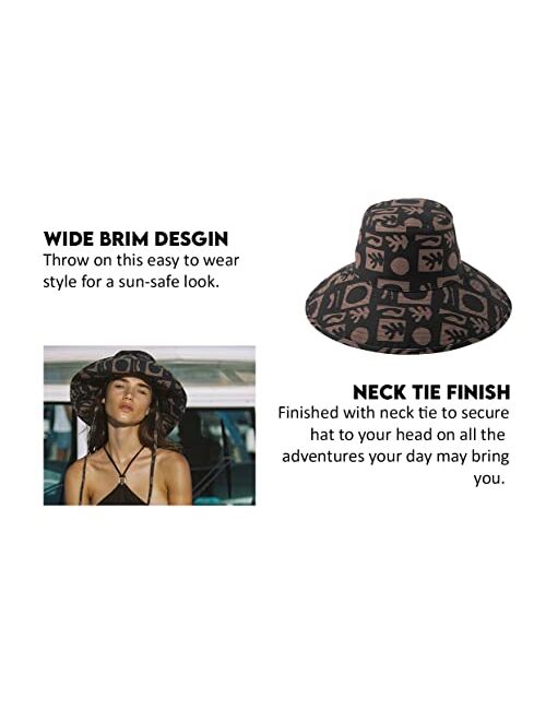 Lack of Color Women's Wide-Brimmed Cotton Canvas Holiday Bucket Hat