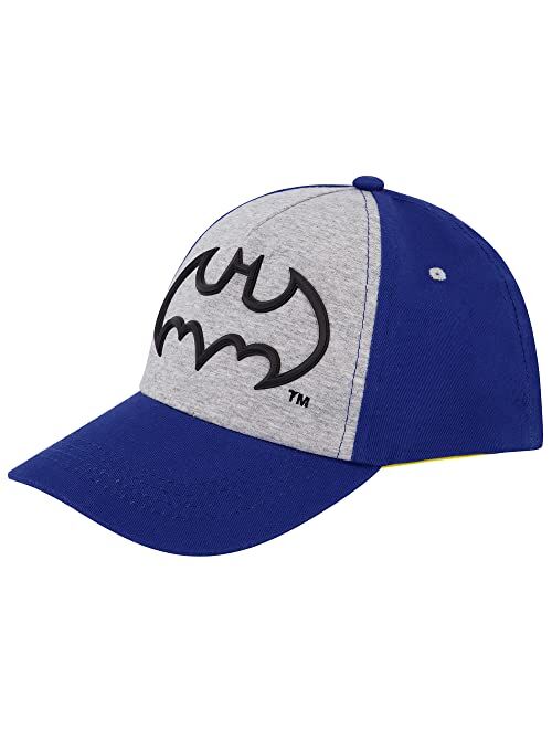 DC Comics Baseball Cap, Batman Adjustable Toddler 2-4 Or Boy Hats for Kids Ages 4-7