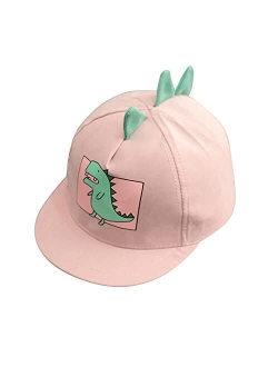 Kabake Kids Dinosaur Embroidery Baseball Cap, Adjustable Snapback Washed Distressed Vintage Retro Cotton Sun Hat for Boys Girls