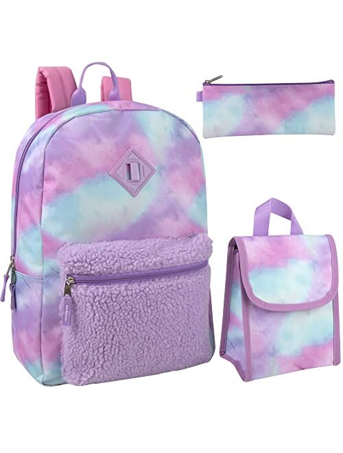 Trail maker Backpack with Lunch Box and Pencil Case for Girls and Boys, 17 Inch Backpacks for Kids for School