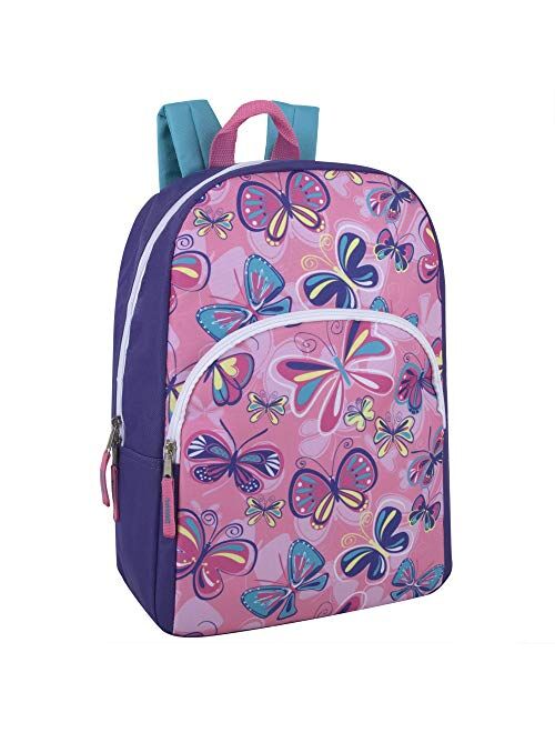 Trail maker 15 Inch Backpack for Boys Girls, Kids Backpacks for Preschool, Kindergarten, Elementary with Adjustable Padded Straps