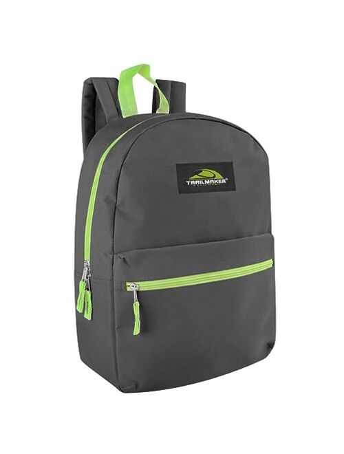 Trail Maker Trailmaker Classic 17 Inch Backpack with Adjustable Padded Shoulder Straps