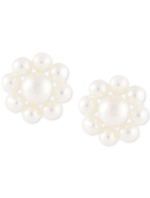 Macy's Cultured Freshwater Pearl (2-3/4 - 4-1/2mm) Flower Stud Earrings in 14K Gold