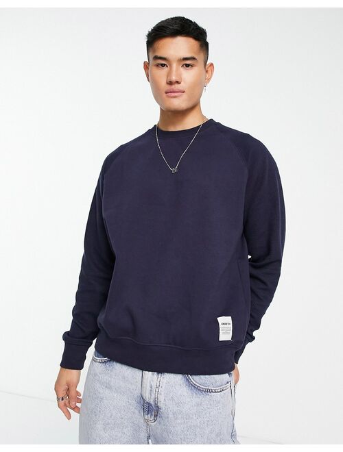 New Look raglan sleeve crew neck sweatshirt in navy