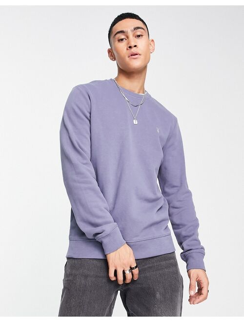 AllSaints Raven ramskull logo sweatshirt in blue