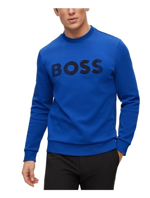 BOSS by Hugo Boss Men's 3D Logo Embroidery Cotton-Blend Sweatshirt