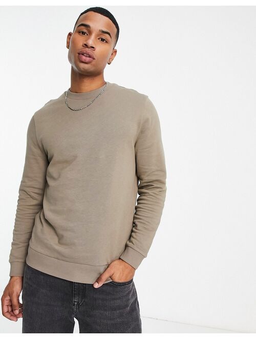 ASOS DESIGN sweatshirt in brown