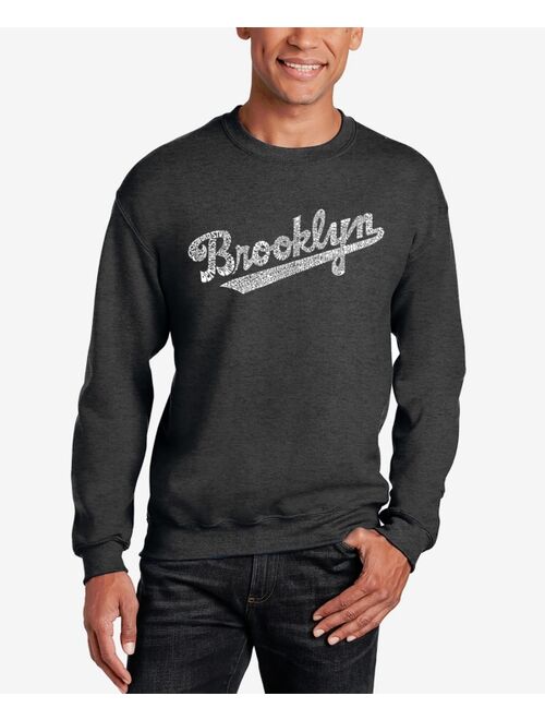 LA Pop Art Men's Word Art Brooklyn Neighborhoods Crewneck Sweatshirt