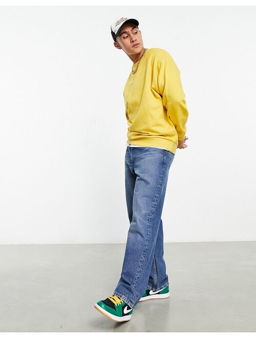 ASOS DESIGN oversized sweatshirt in yellow