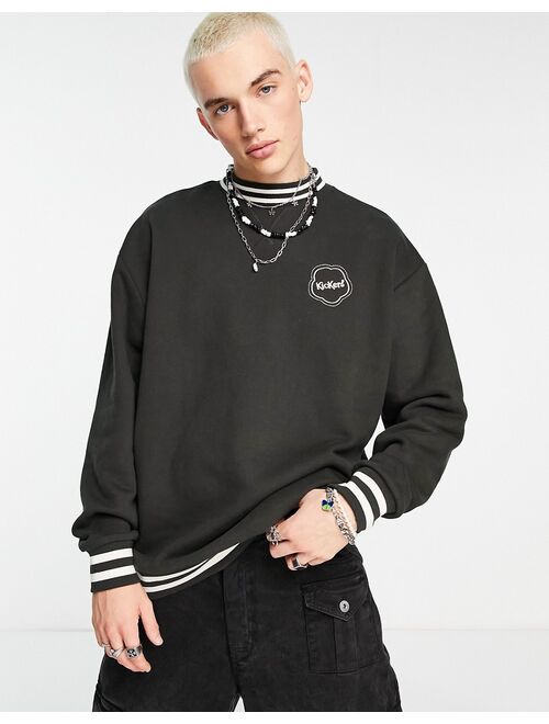 Kickers florette sweatshirt with embroidered logo in black