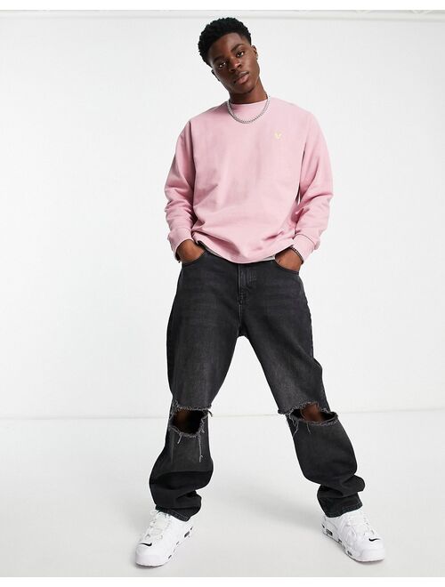 Lyle & Scott Archive oversized sweatshirt in pink