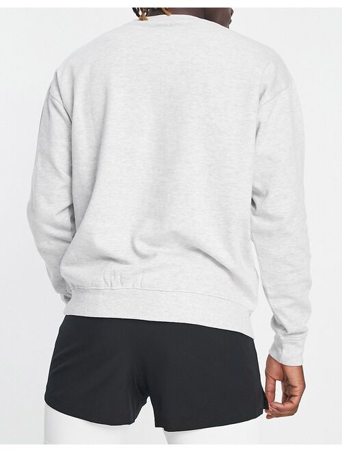 South Beach crew neck sweatshirt in light gray