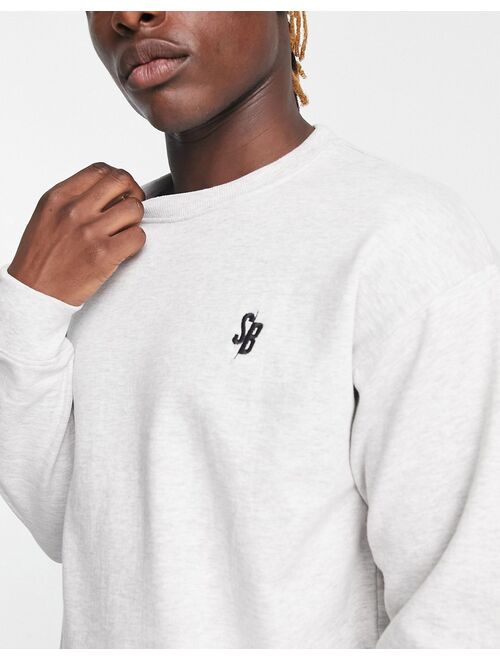 South Beach crew neck sweatshirt in light gray