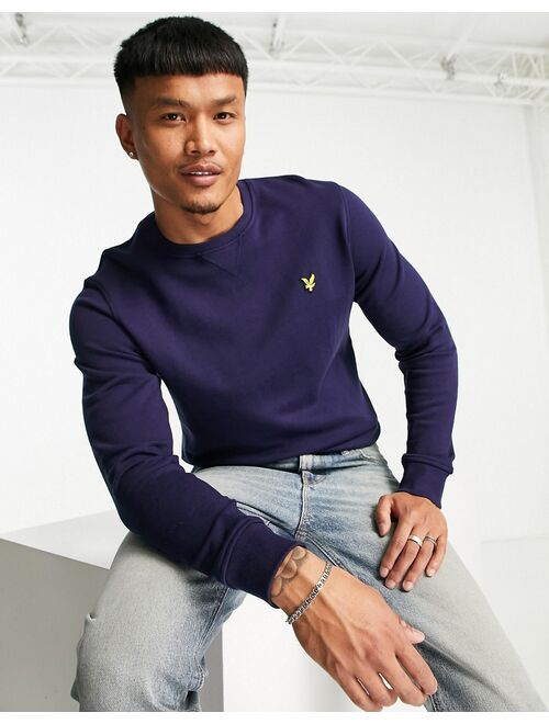 Lyle & Scott crew neck sweatshirt in navy