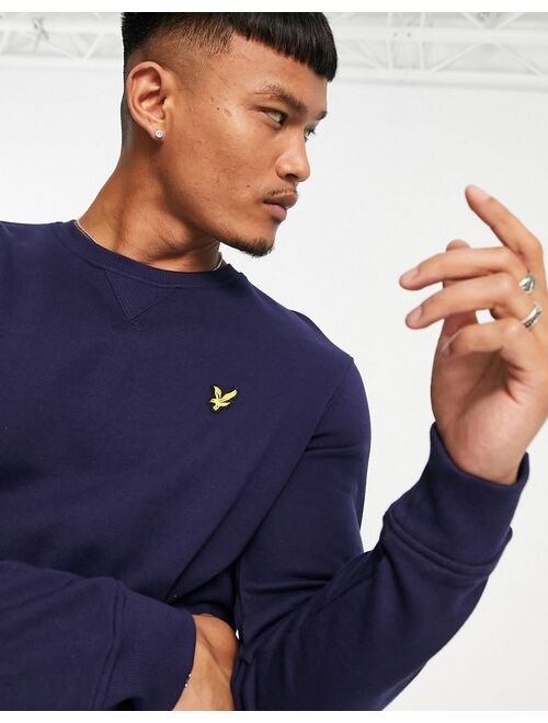 Lyle & Scott crew neck sweatshirt in navy