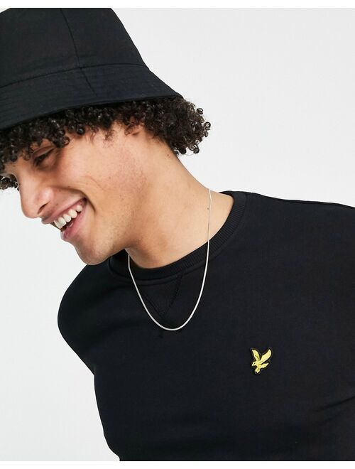 Lyle & Scott crew neck sweatshirt in black