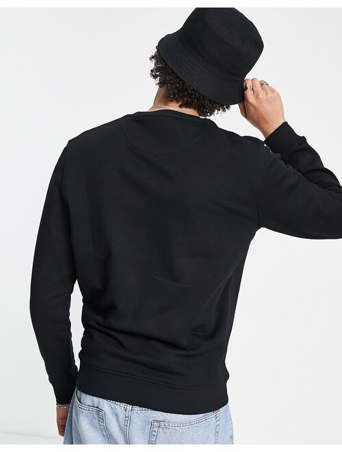 Lyle & Scott crew neck sweatshirt in black