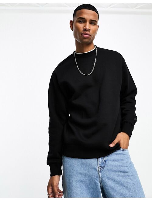 Pull&Bear sweatshirt in black