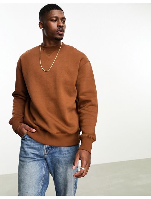 Bershka sweatshirt in brown