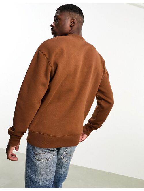 Bershka sweatshirt in brown