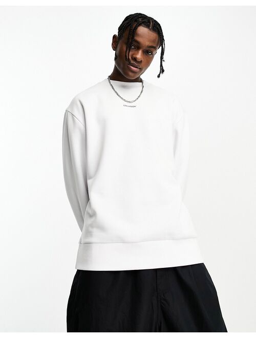 COLLUSION logo sweatshirt in white