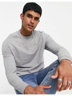 lightweight sweatshirt in gray marl