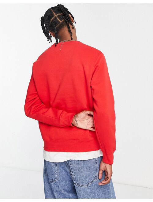 Nike Club crew neck sweat in red