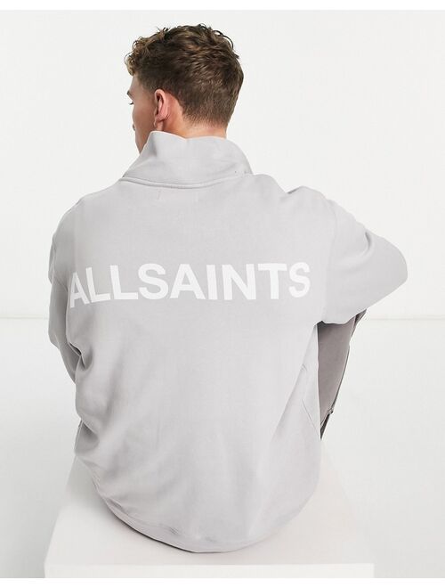 Allsaints x ASOS exclusive sweatshirt in ash blue