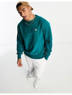 Reverse Weave crew sweatshirt in teal