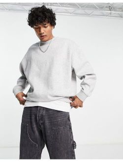 Weekday oversized sweatshirt in gray melange