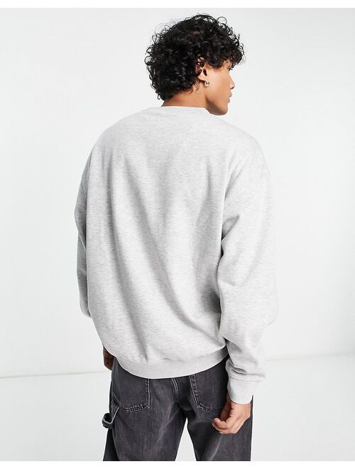 Weekday oversized sweatshirt in gray melange