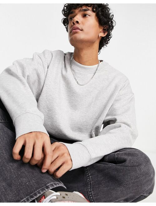 Weekday oversized sweatshirt in gray melange