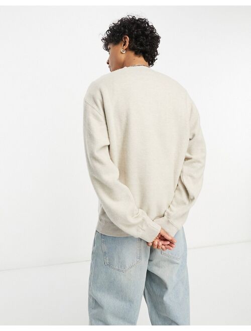 Pacsun reverse weave sweatshirt in beige