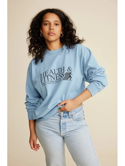 Sporty & Rich Health & Fitness logo-print sweatshirt