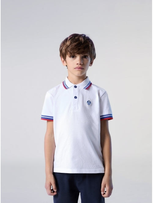 North Sails Kids stripe-detailing cotton polo shirt