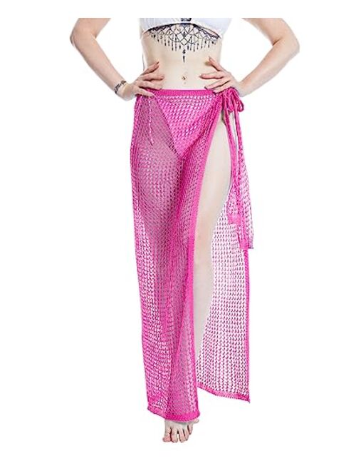 MissShorthair Womens Chiffon Beach Pareos Sarong Sheer Swimsuit Cover Ups Swimwear Bikini Wrap