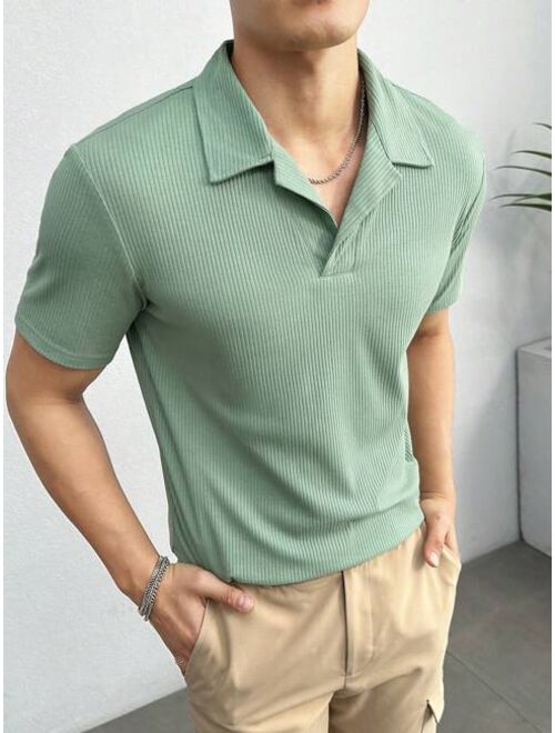 Manfinity Basics Men Cotton Solid Polo Shirt