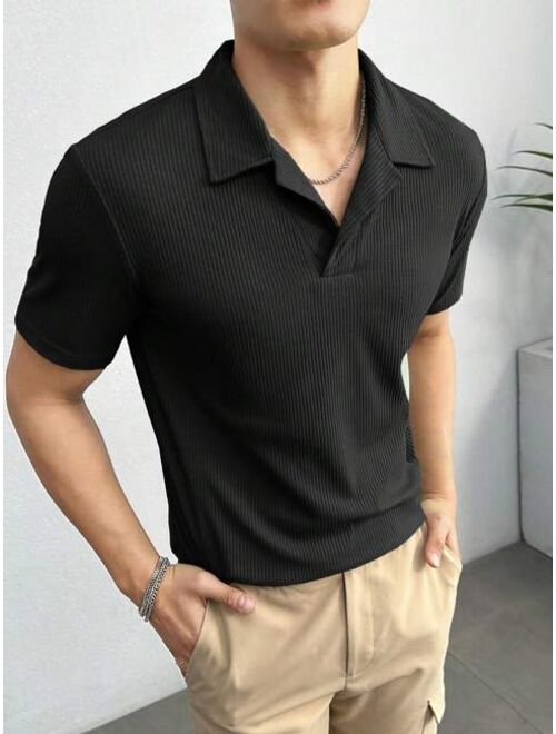 Manfinity Basics Men Cotton Solid Polo Shirt