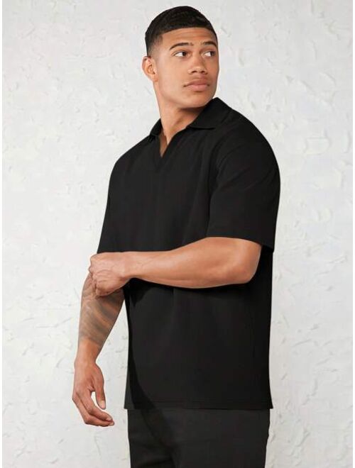 Manfinity Basics Men Cotton Solid Polo Shirt