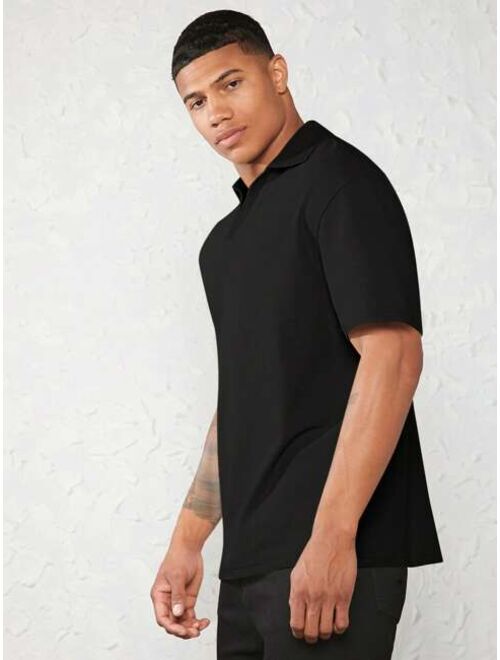 Manfinity Basics Men Cotton Solid Polo Shirt