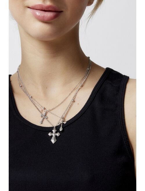 Delicate Cross Layering Necklace Set