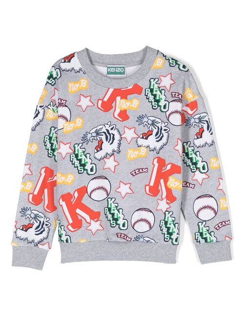 Kenzo Kids graphic-print cotton sweatshirt