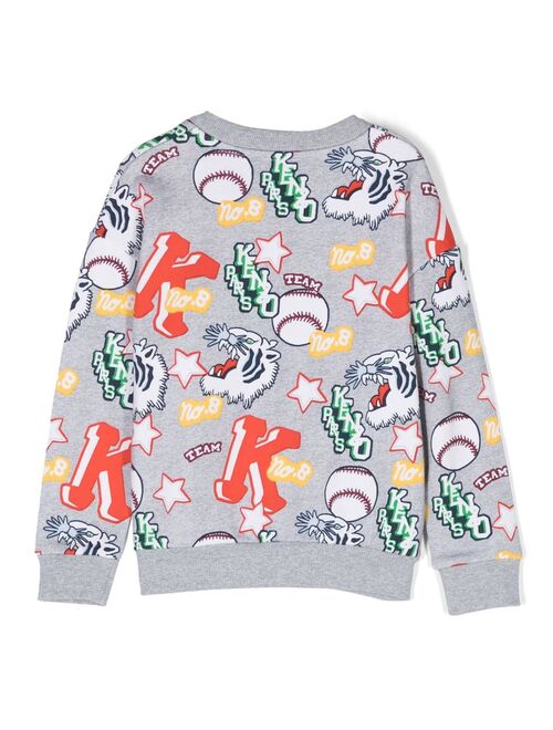 Kenzo Kids graphic-print cotton sweatshirt