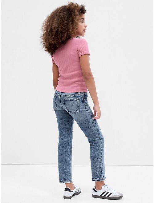 Gap Kids Organic Cotton Mid Rise '90s Straight Jeans with Washwell