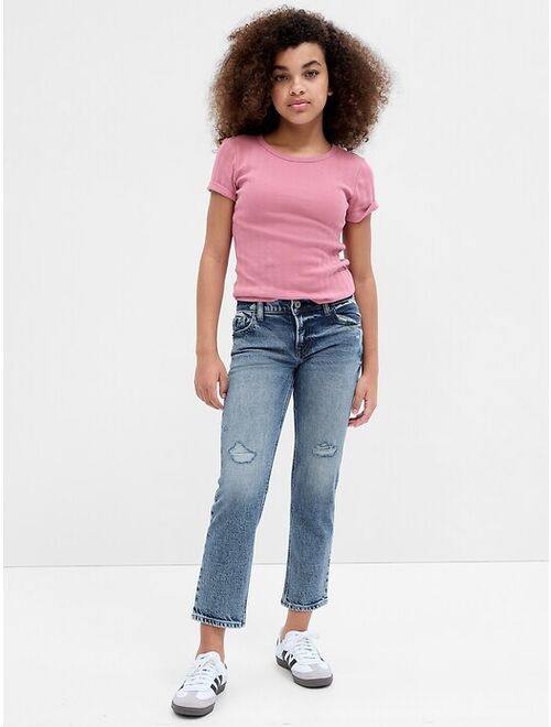 Gap Kids Organic Cotton Mid Rise '90s Straight Jeans with Washwell