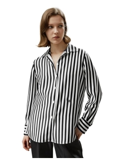 The Amalfi Stripe Silk Shirt for Women